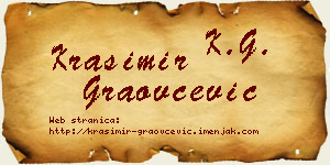 Krasimir Graovčević vizit kartica